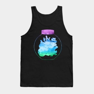 Corals in Mason Jar | Ocean | Purple Blue Green Gradient Tank Top